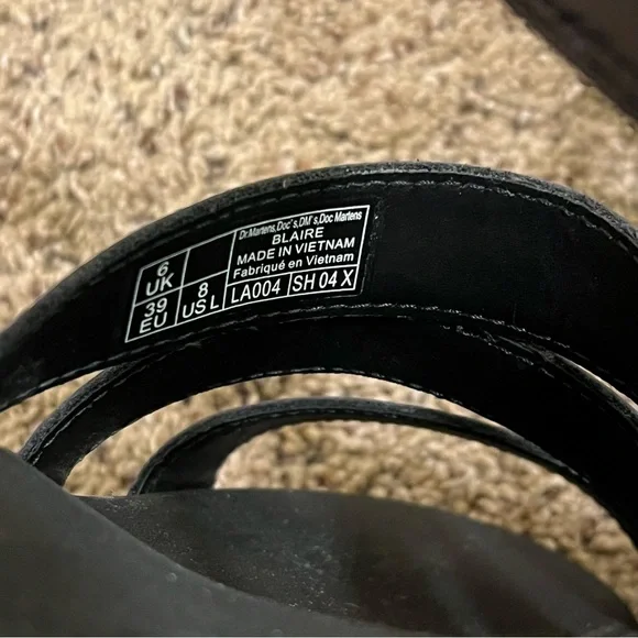 Dr. Doc Martens Blaire Women's Leather Strap Sandals Purple Patent Leather Sz 8 - Picture 5 of 7